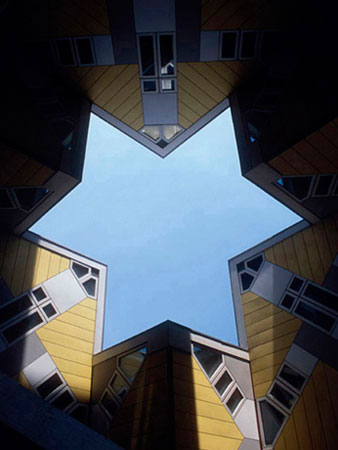 Kubuswoning. Cubic houses by Piet Blom